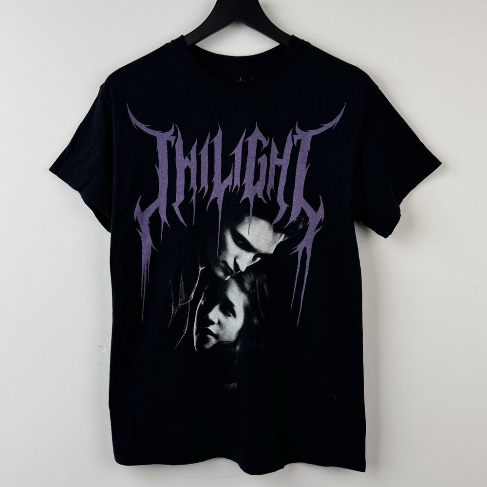 Twilight Saga Shirt Mens M Black Graphic Movie Bella Edward Vampire Goth Cotton